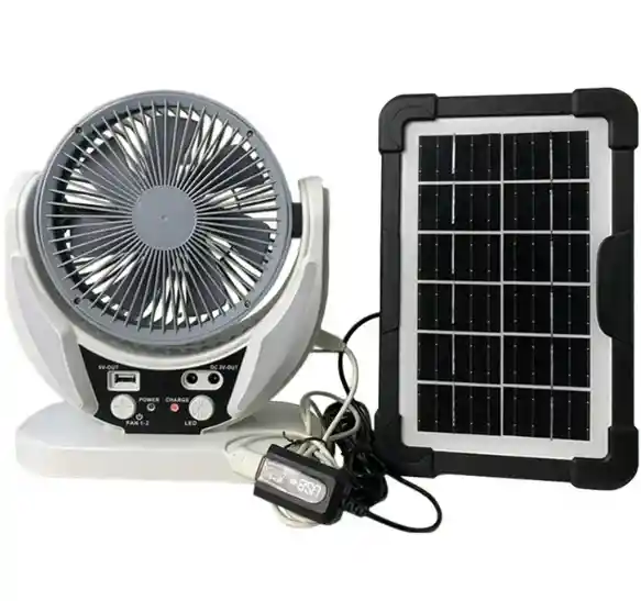 Ventilador Escritorio Con Panel Solar Gd-8025