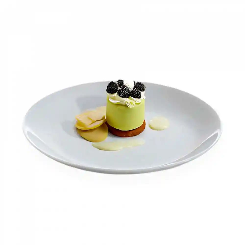 Plato Postre Luminarc Diwali 19 Cm Gris Vidrio Opal