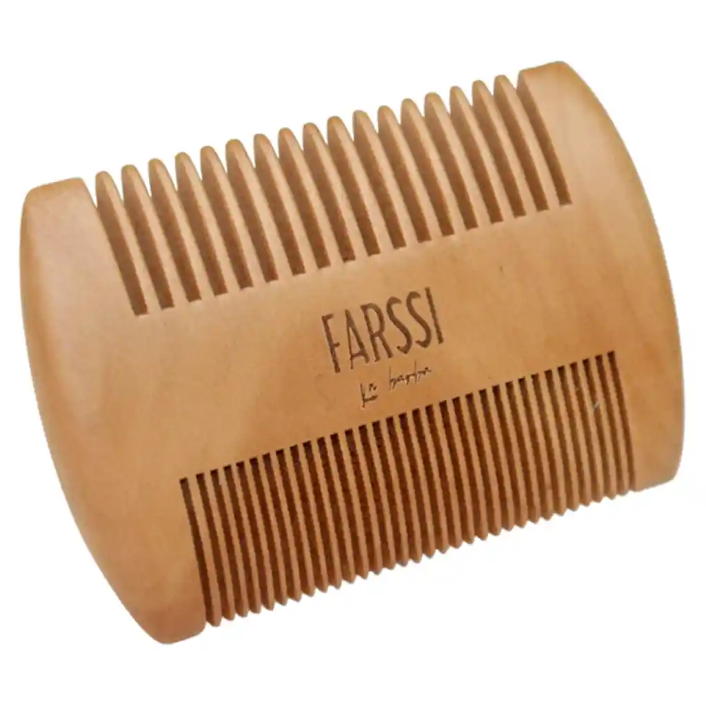 Set X3 Barba Cepillo Cerdas Jabalí + Peinilla Peine Madera + Bolsa