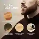 Set X3 Barba Cepillo Cerdas Jabalí + Peinilla Peine Madera + Bolsa