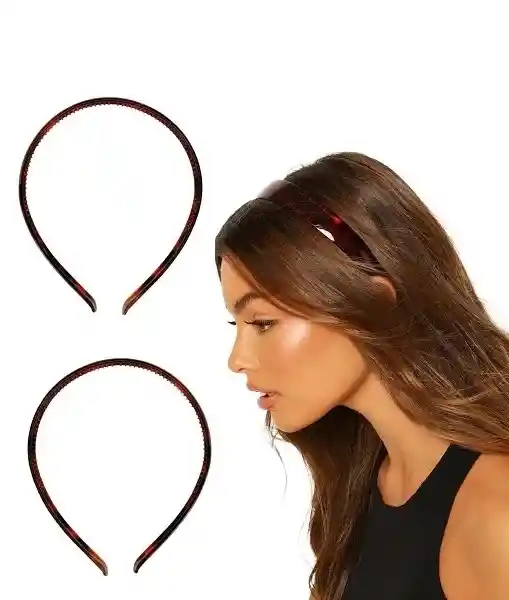 Diadema Para El Pelo X 2 Balaca Cabello Bisutería Peinado