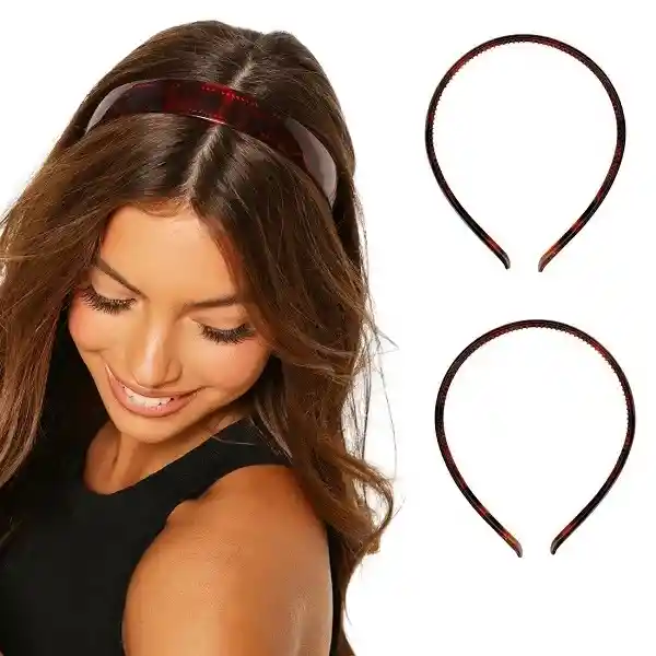 Diadema Para El Pelo X 2 Balaca Cabello Bisutería Peinado