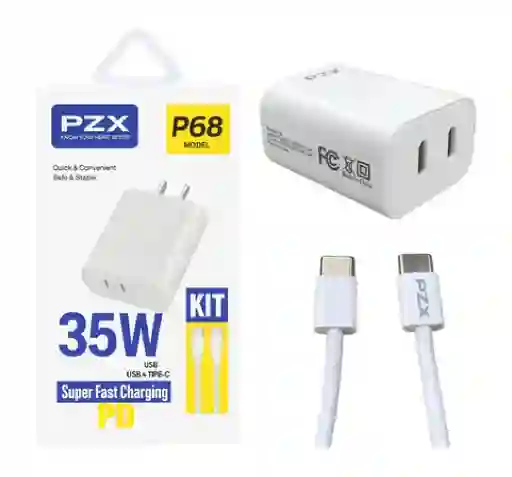 Cargador Tipo C A Tipo C Carga Rápida 35w Pd Pzx P68