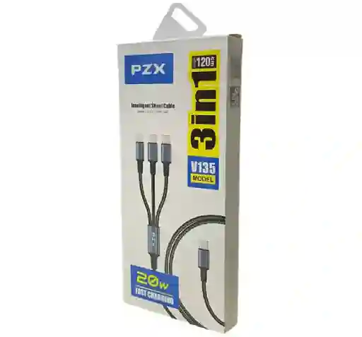 Cable Para Celular 3 En 1 Pzx V135