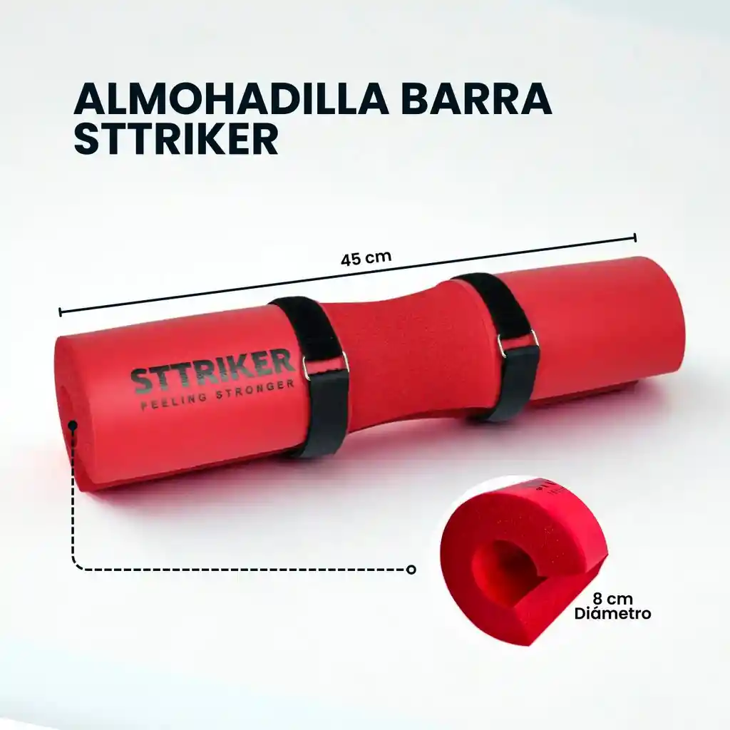 Almohadilla Barra Pesas Protector Cuello Hombros Sentadillas Gris Sttriker