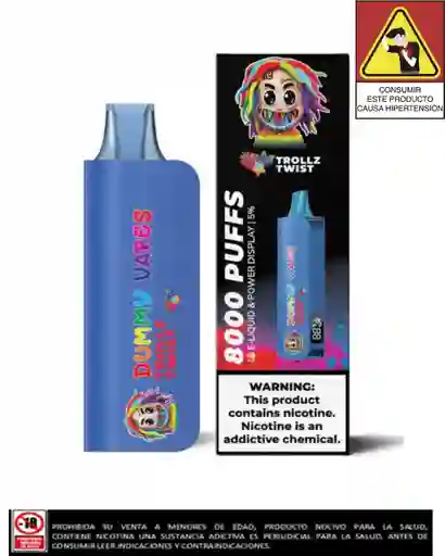 Vapeador Dummy Vape 8.000 Mora Azul