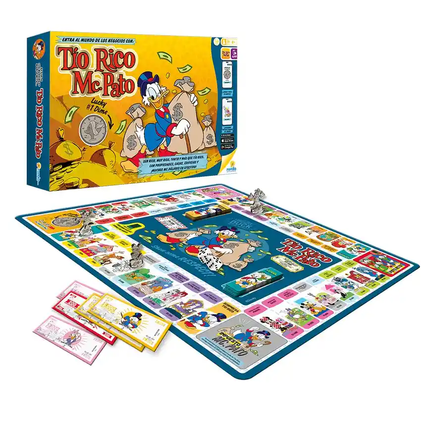 Juego De Mesa Familiar Tio Rico Mc Pato Edición De Lujo Ronda