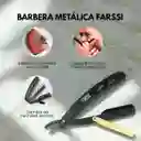 Barbera Navaja De Afeitar Metálica Negra Mate + 10 Cuchillas