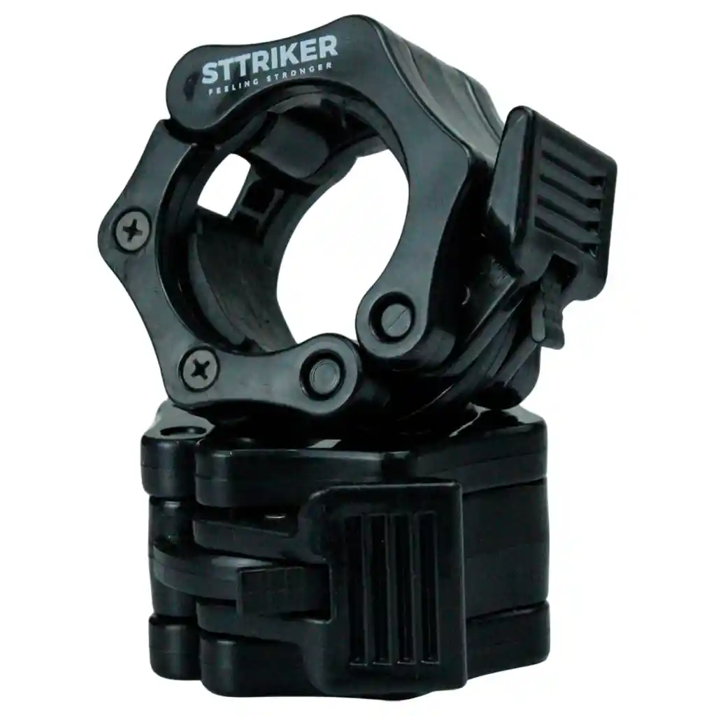 Seguro Barra Olímpica Collarin Tope Clips Profesional Gym X2 (negro)