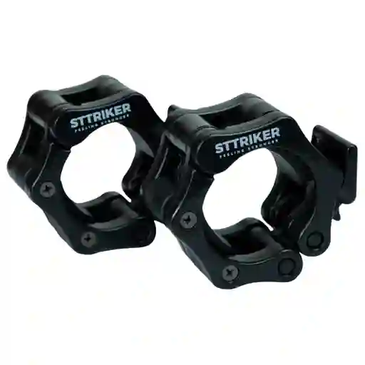 Seguro Barra Olímpica Collarin Tope Clips Profesional Gym X2 (negro)