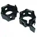 Seguro Barra Olímpica Collarin Tope Clips Profesional Gym X2 (negro)