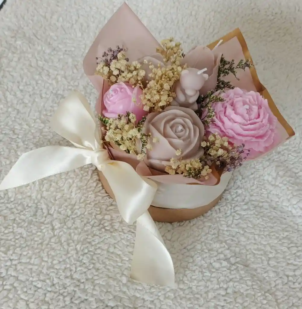 Velas En Bouquet De Flores