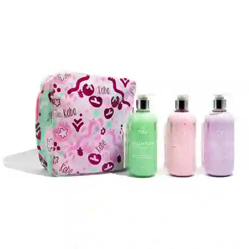 Kit Kaba Sos (1 Shampoo, 1 Acondicionador, 1 Tratamiento, Cosmetiquera Grande)