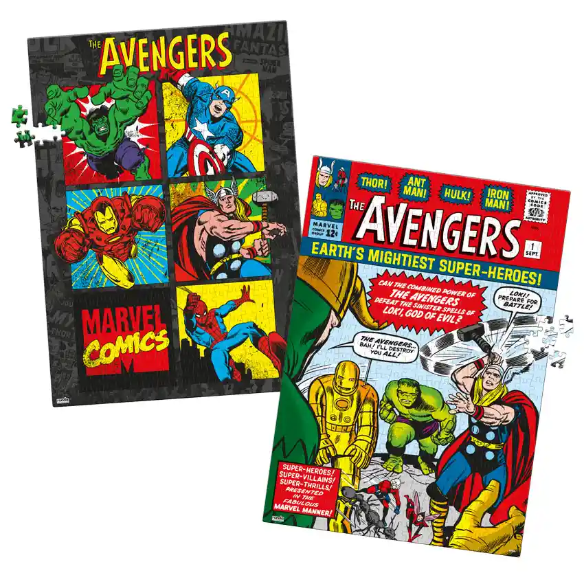 Rompecabezas X 2 Unidades 500 Piezas Avengers Ronda Marvel
