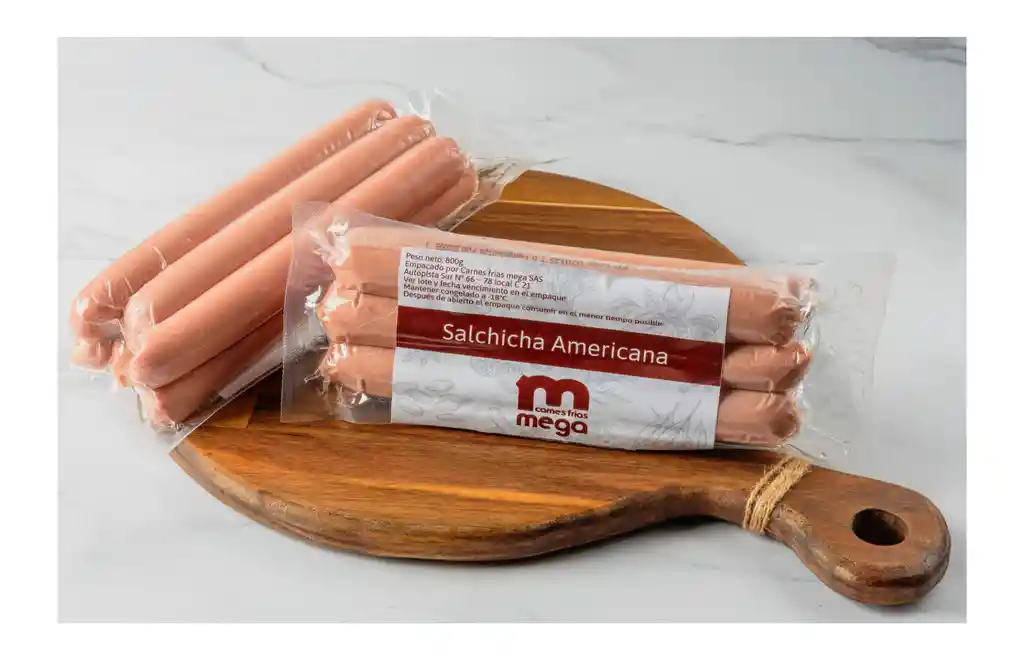 Salchicha Americana De Res Y Cerdo X 250gr