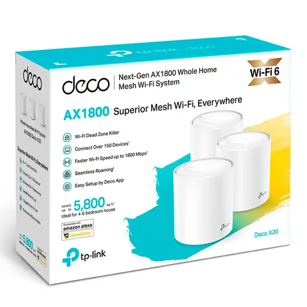 Sistema Wifi Tp-link 6 Mesh Para Toda La Casa Ax1800