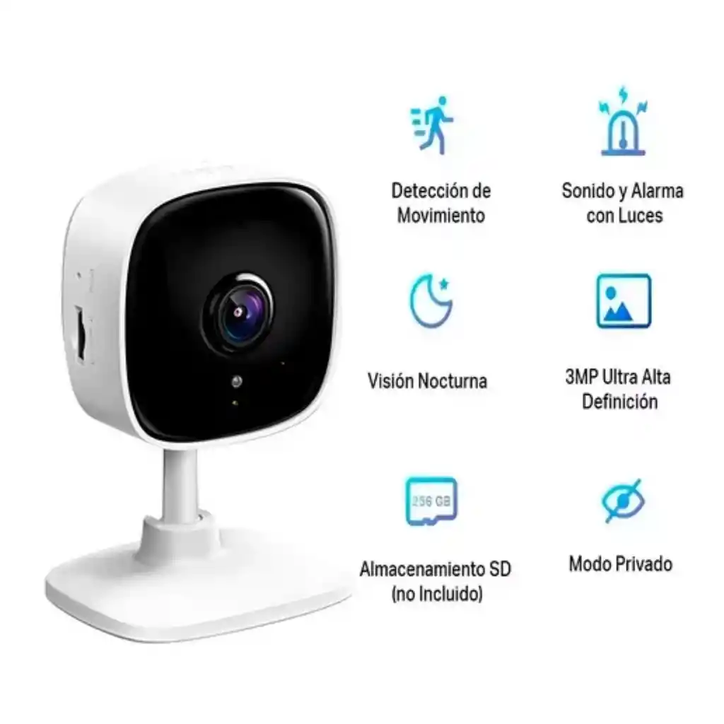 Tp-link, Cámara Seguridad Wifi Alarma 3mp Audio, Tapo C110 - Blanco