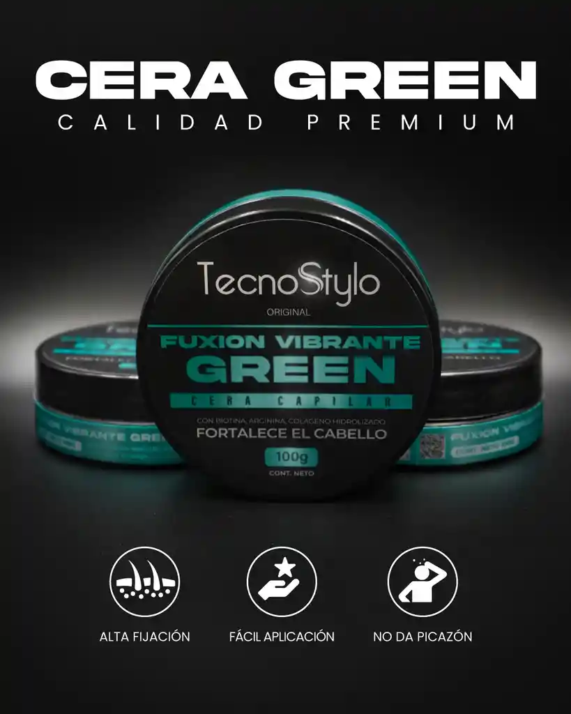 Cera Capilar Fuxion Vibrante Green X 100g