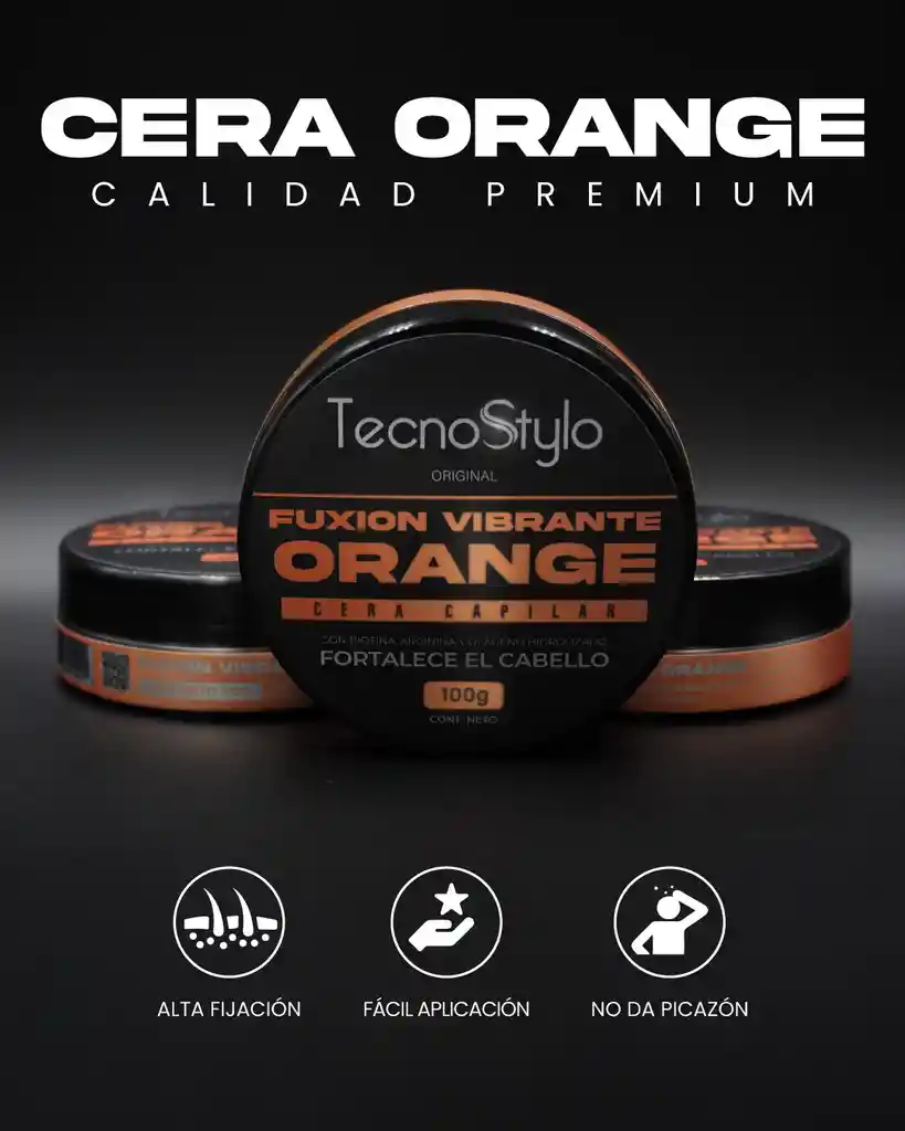 Cera Capilar Fuxion Vibrante Orange X 100g