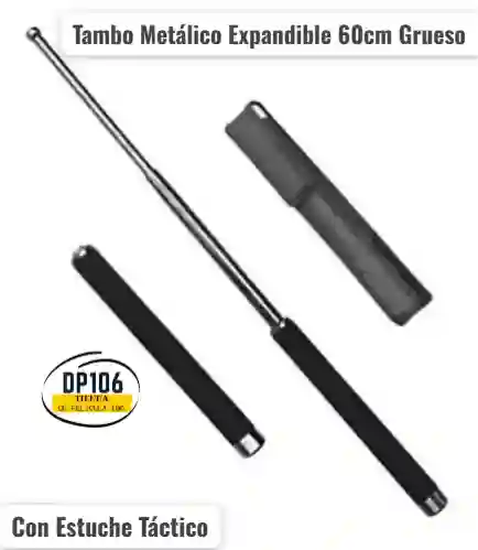 Tambo Metálico Expandible 60cm Grueso Con Estuche Tactico