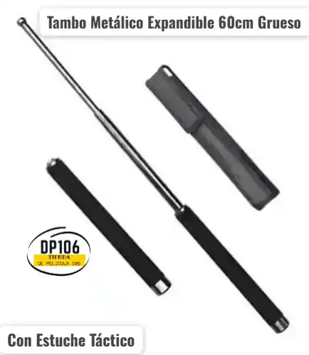 Tambo Metálico Expandible 60cm Grueso Con Estuche Tactico