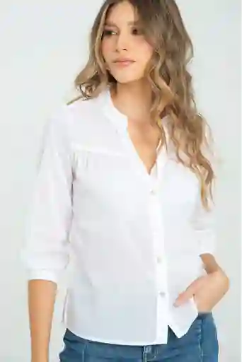 Camisa Nicole Color Blanco Talla Xl