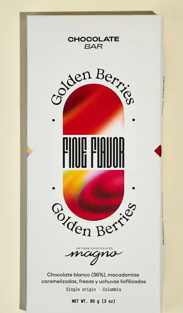 Barra De Chocolate Blanco - Golden Berries Magno