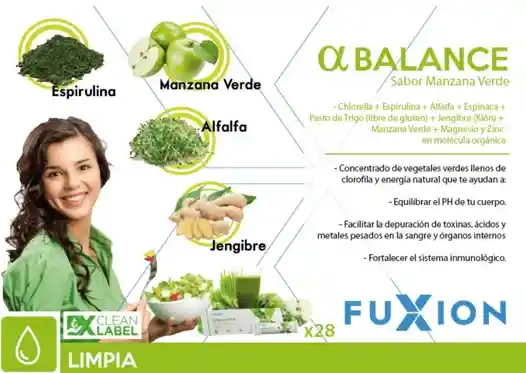 Alfa Balance | Sachets X1 Unidad | Fuxion Alpha | Bebida Alcalinizante | Promueve La Limpieza De Elementos Tóxicos Del Organismo | Aporta Energia