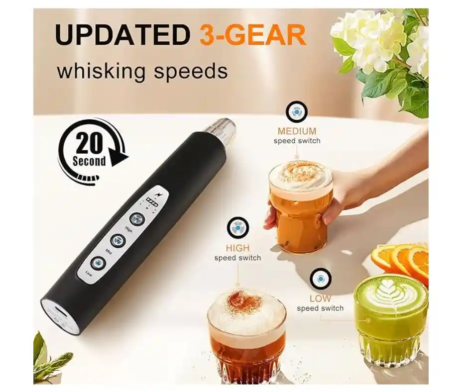 Espumador De Leche Recargable Usb