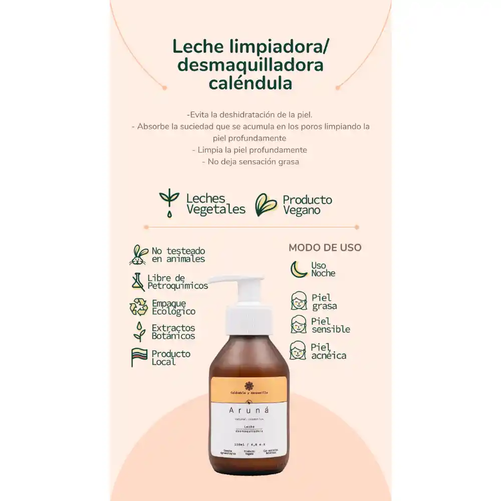 Leche Desmaquillante De Calendula Y Manzanilla 120ml