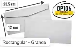 Sobre Para Carta Blanco, Rectangular X 5 Und
