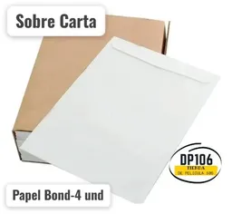 Sobre Carta Blanco X 4 Und