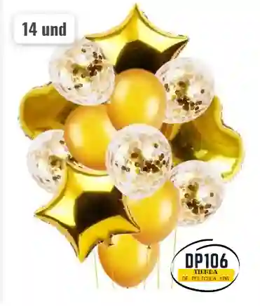 Globos De Decoracion Dorado