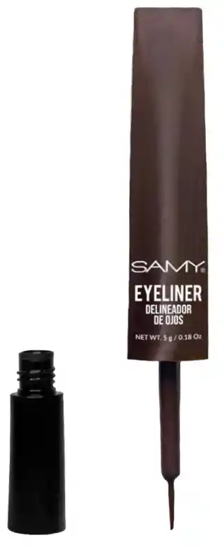 Samy Delineador De Ojos Líquido En Pincel Café