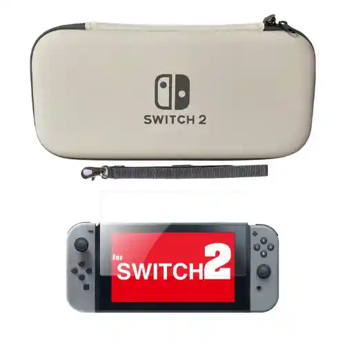 Estuche Rígido Blanco + Vidrio Compatible Con Switch 2
