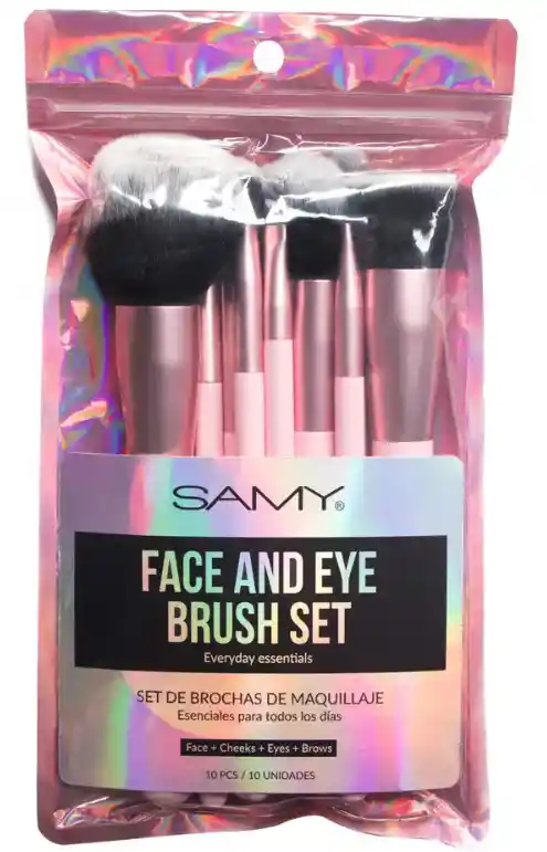 Samy Set De Brochas Pink Glam Collection X10und