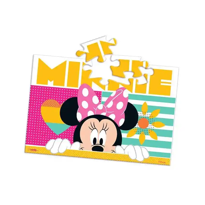 Juego De Mesa Para Niños Minnie Rompecabezas X25 Piezas 31,5cm X 21,5cm