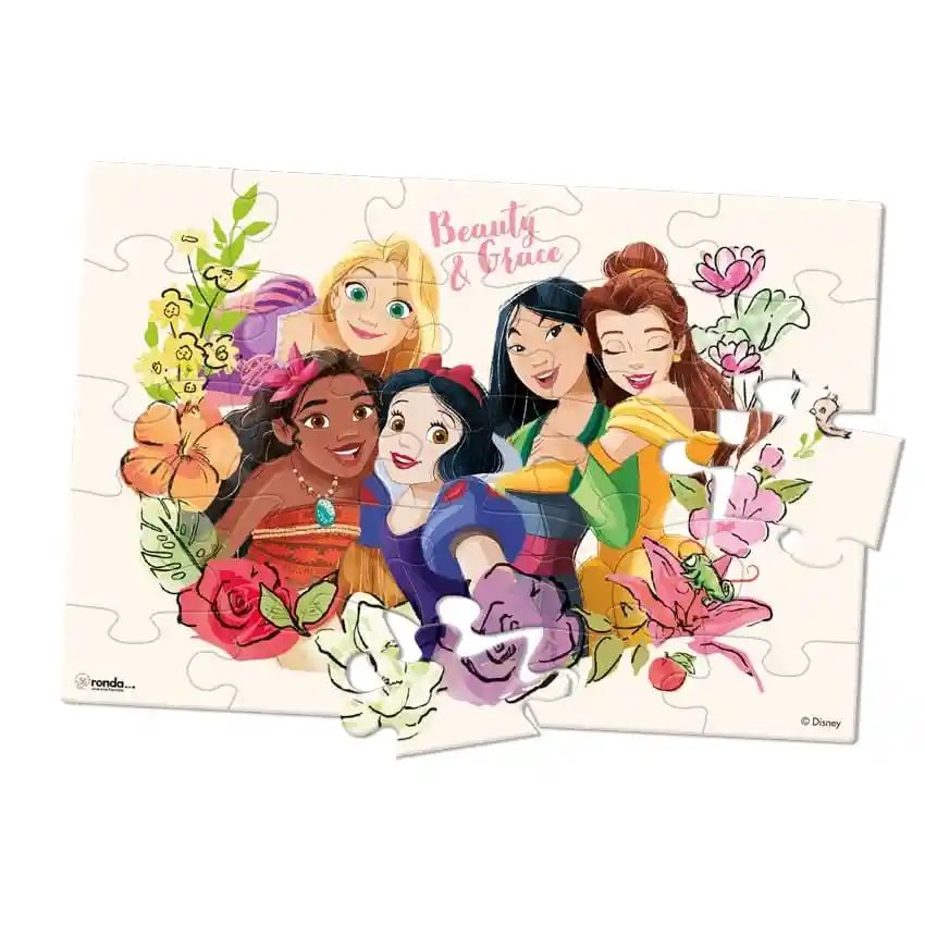 Juego De Mesa Para Niños Princesas Rompecabezas X25 Piezas 31,5cm X 21,5cm