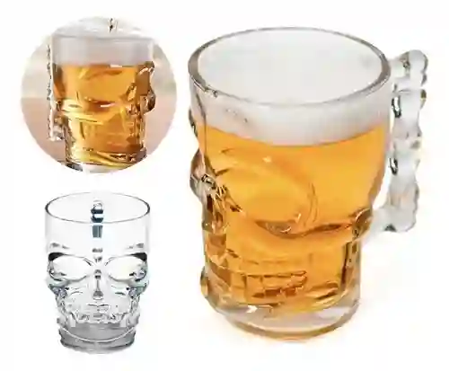 Vaso Cervecero Calavera 360 Ml