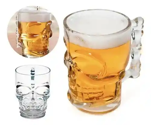 Vaso Cervecero Calavera 360 Ml