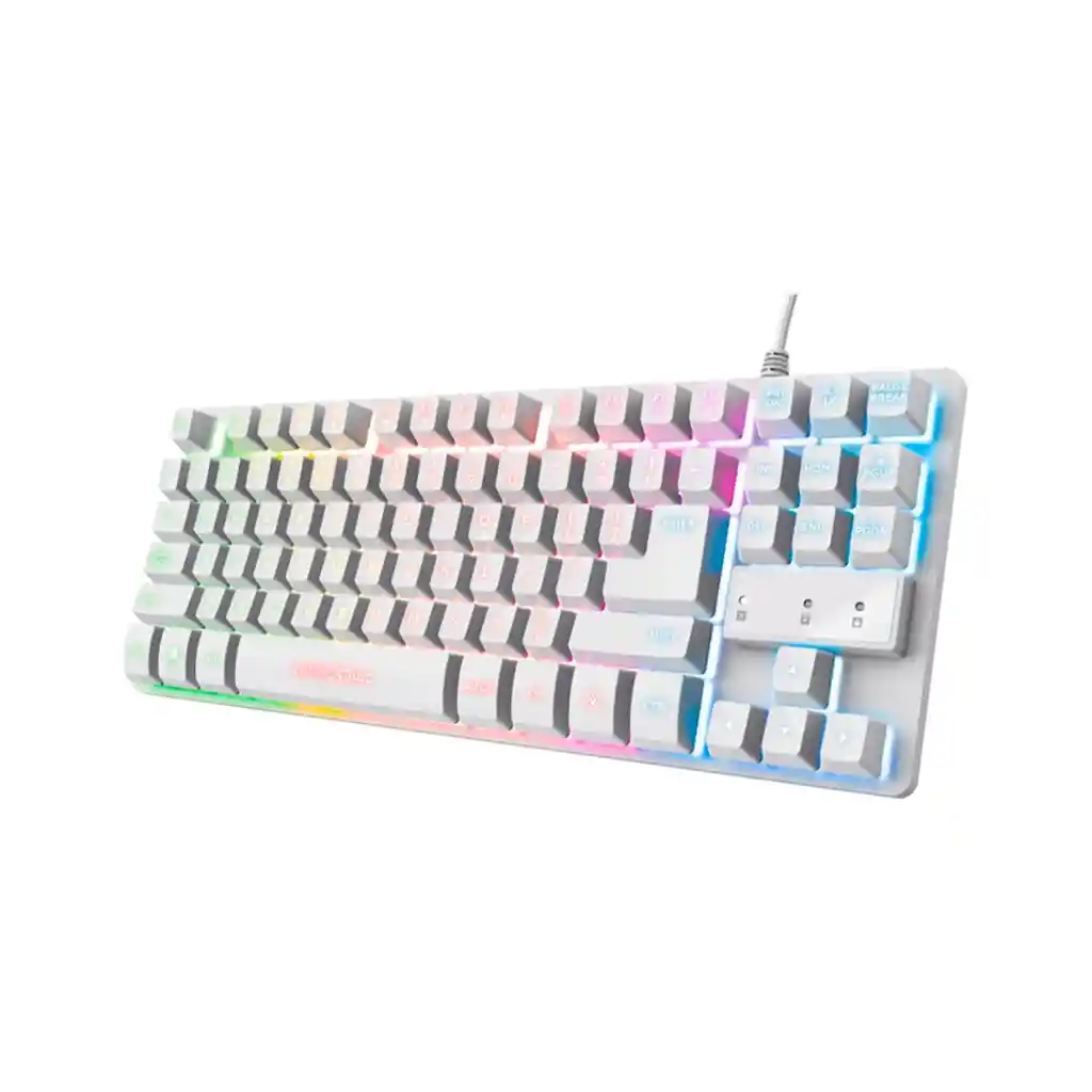 Teclado Trust Gxt 833w Thado Gamer Metalico Con Iluminación