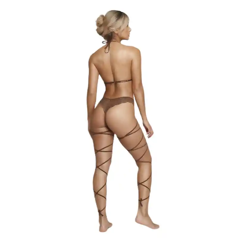 Conjunto Cafe Sexy Tiras