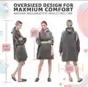 Buzo Manta Cobija Térmica Ovejera Con Mangas Y Bolsillo Color Negro