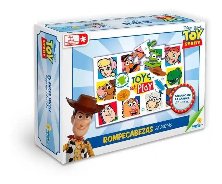 Juego De Mesa Para Niños Toy Story Rompecabezas X25 Piezas 31,5cm X 21,5cm