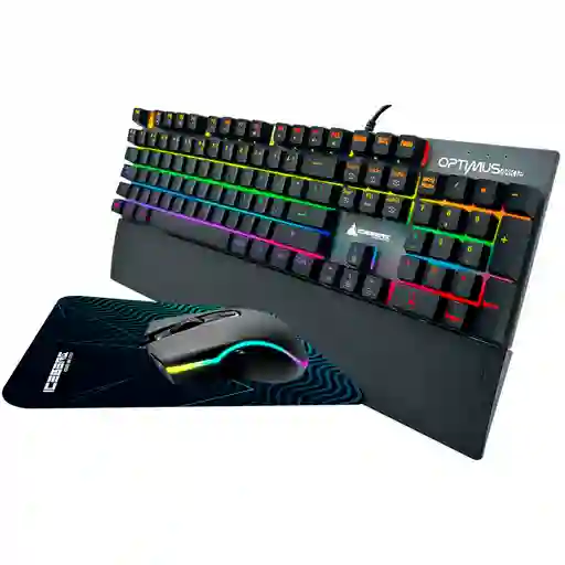 Combo Gamer Teclado Mecánico Y Mouse Óptico Iceberg Optimus Mk12 (español)