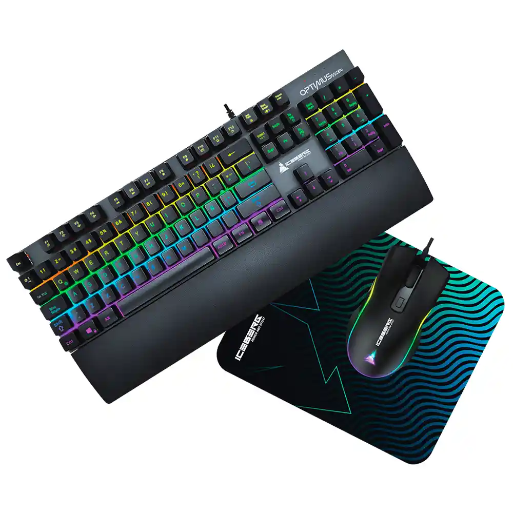 Combo Gamer Teclado Mecánico Y Mouse Óptico Iceberg Optimus Mk12 (español)