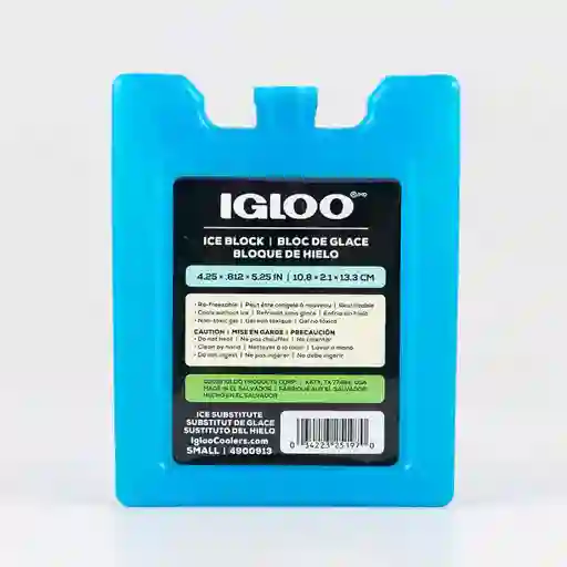 Sustituto Hielo Igloo Bloque Pequenio 13x10x2cm Azul Plastico