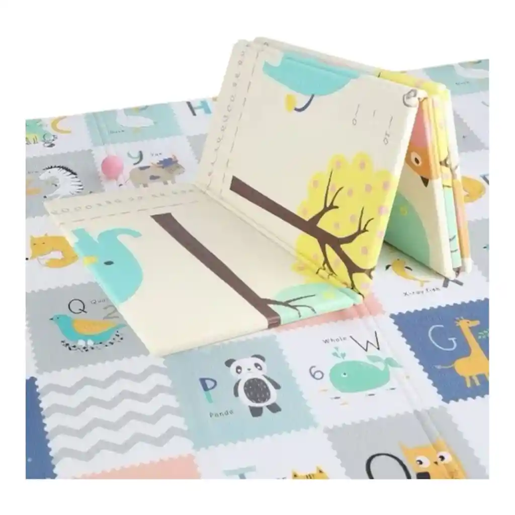 Tapete Extra Grande Plegable Para Bebé 200x180 Cm Doble Faz