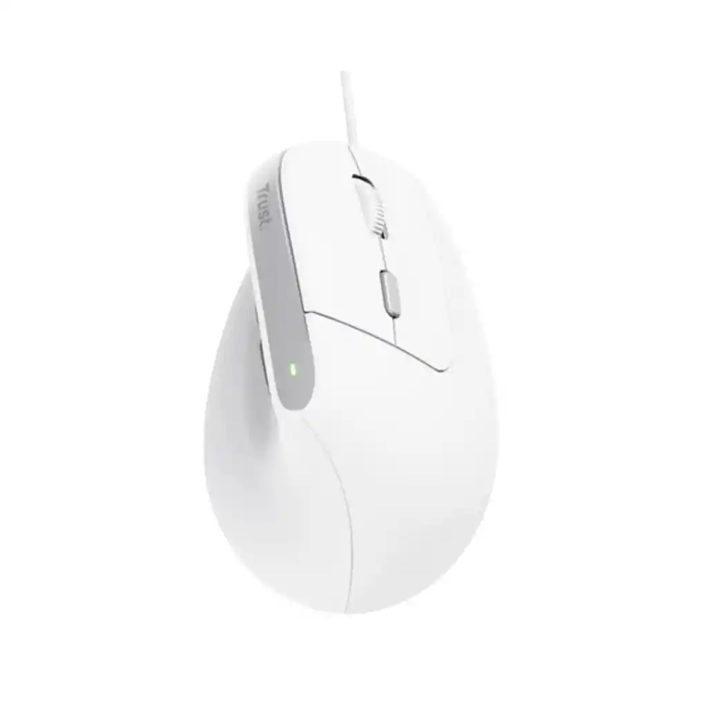 Mouse Trust Bayo Ii Alámbrico Diseño Vertical Blanco