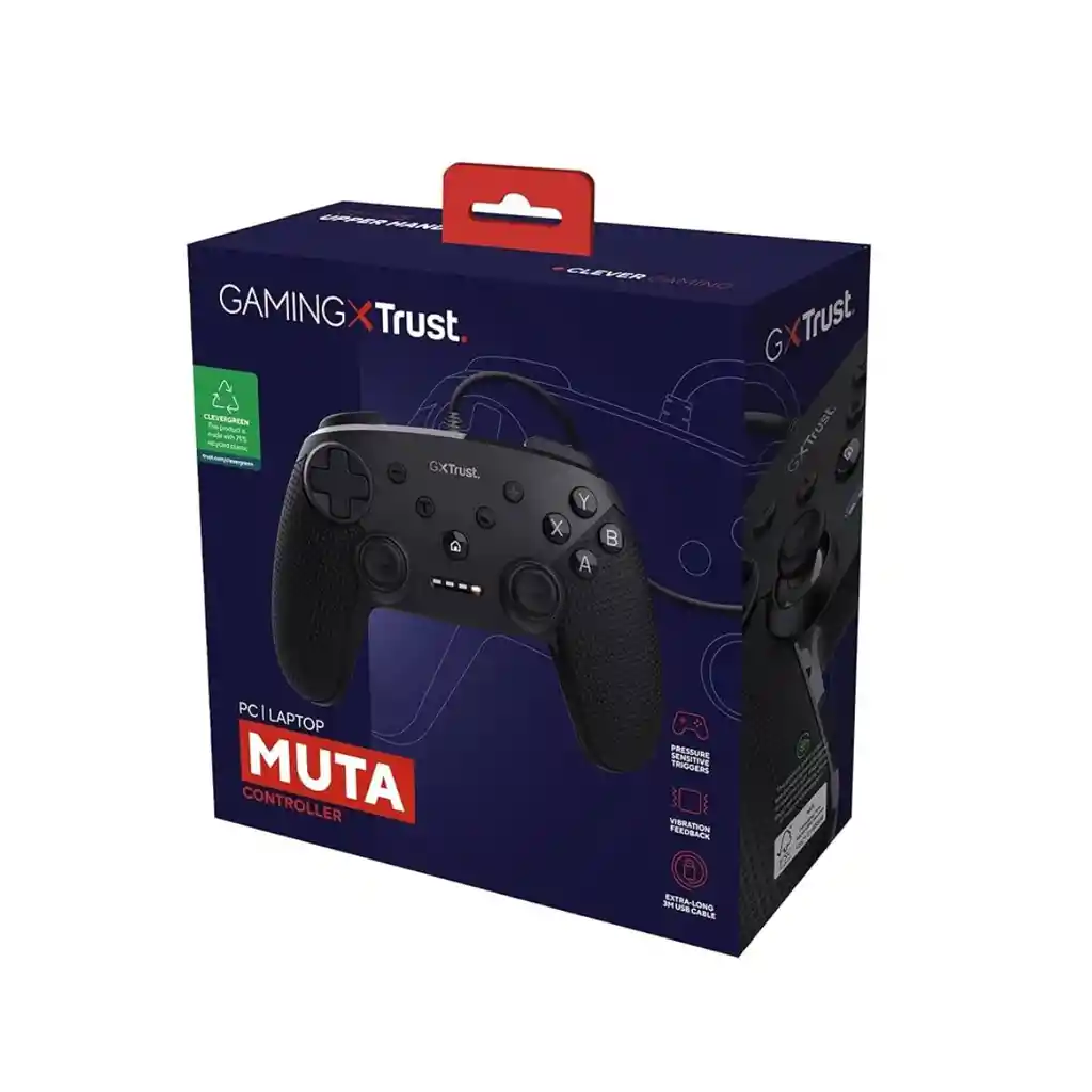 Control Alambrico Trust Gxt 541 Muta Para Pc Negro